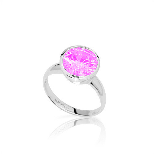 117 Stříbrný prsten MODESI QJRY4034M růžová Ring 2 | MODESI