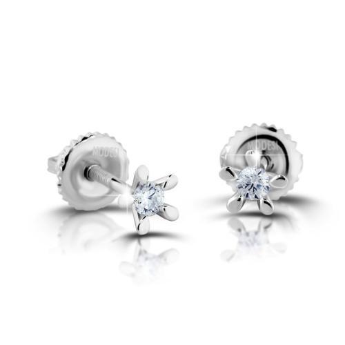 Náušnice MODESI M00923 Earring White CZ_Rhodium