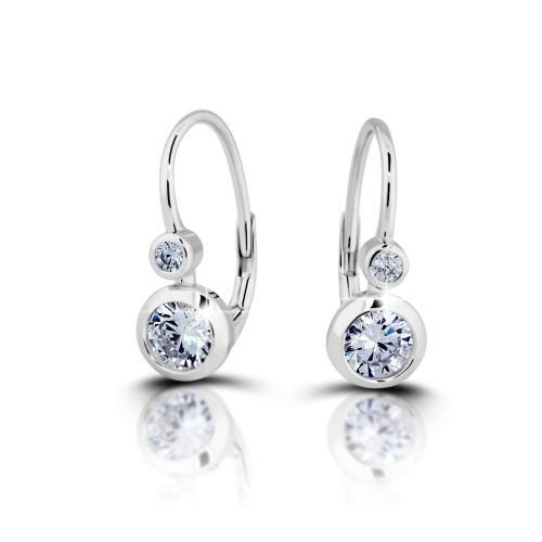 Náušnice MODESI M02421 Earring White CZ_Rhodium