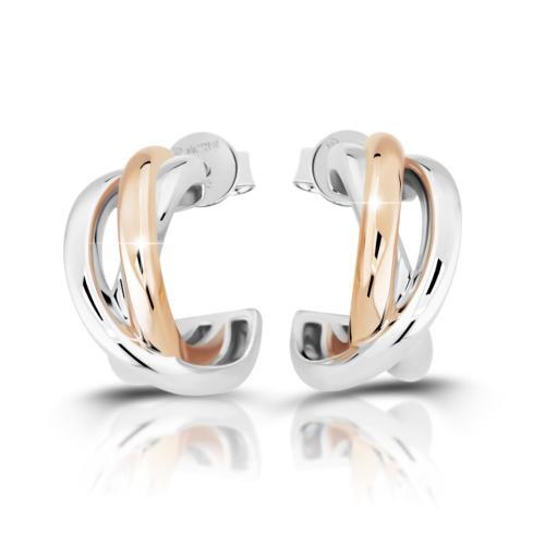 Náušnice MODESI M23092 Earring (Rhodium_Rose Plated)