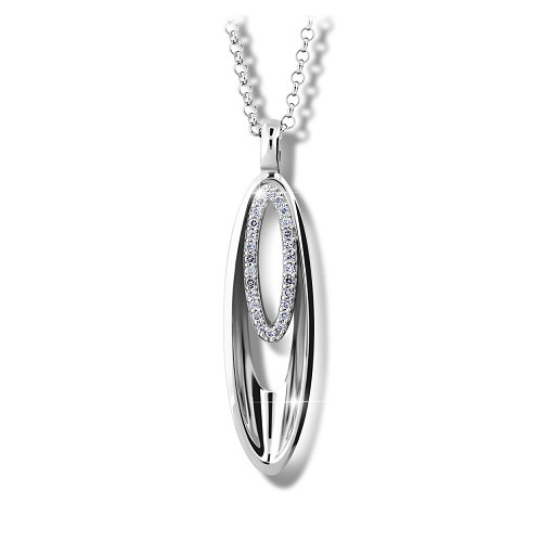 Luxusní stříbrný náhrdelník se zirkony MODESI M45002