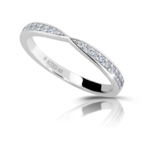 Prsten MODESI M01111 Ring White CZ_Rhodium