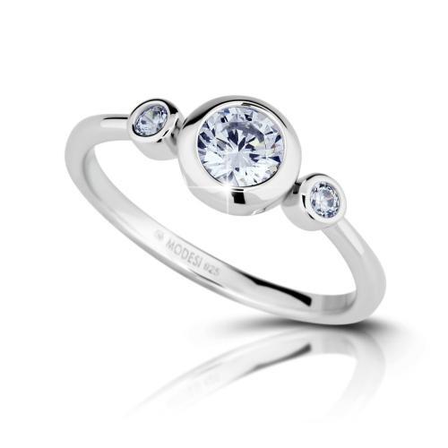 Prsten MODESI M02411 Ring White CZ_Rhodium