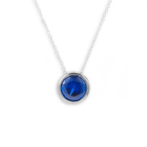 Stříbrný náhrdelník MODESI QJPY5039LW Necklace Dark blue | MODESI