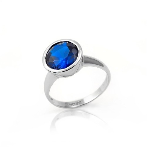 Stříbrný prsten MODESI QJRY4034LW Ring Dark blue | MODESI