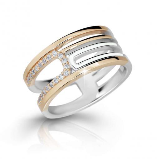 modesi m11076 ring rose plated white enamel | MODESI